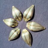 Set of 6 brass cups