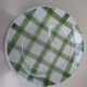 Old round dish Moulin des loups Orchies green tiles