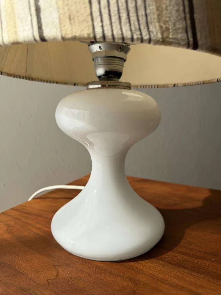 Vintage table lamp Ingo Maurer opal glass Design M ML1 1960s