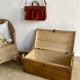 Malle de voyage en bois, années 1930