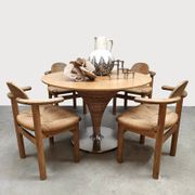 Vintage Italian Tito Agnoli wicker dining table Bonacina Pierantonio