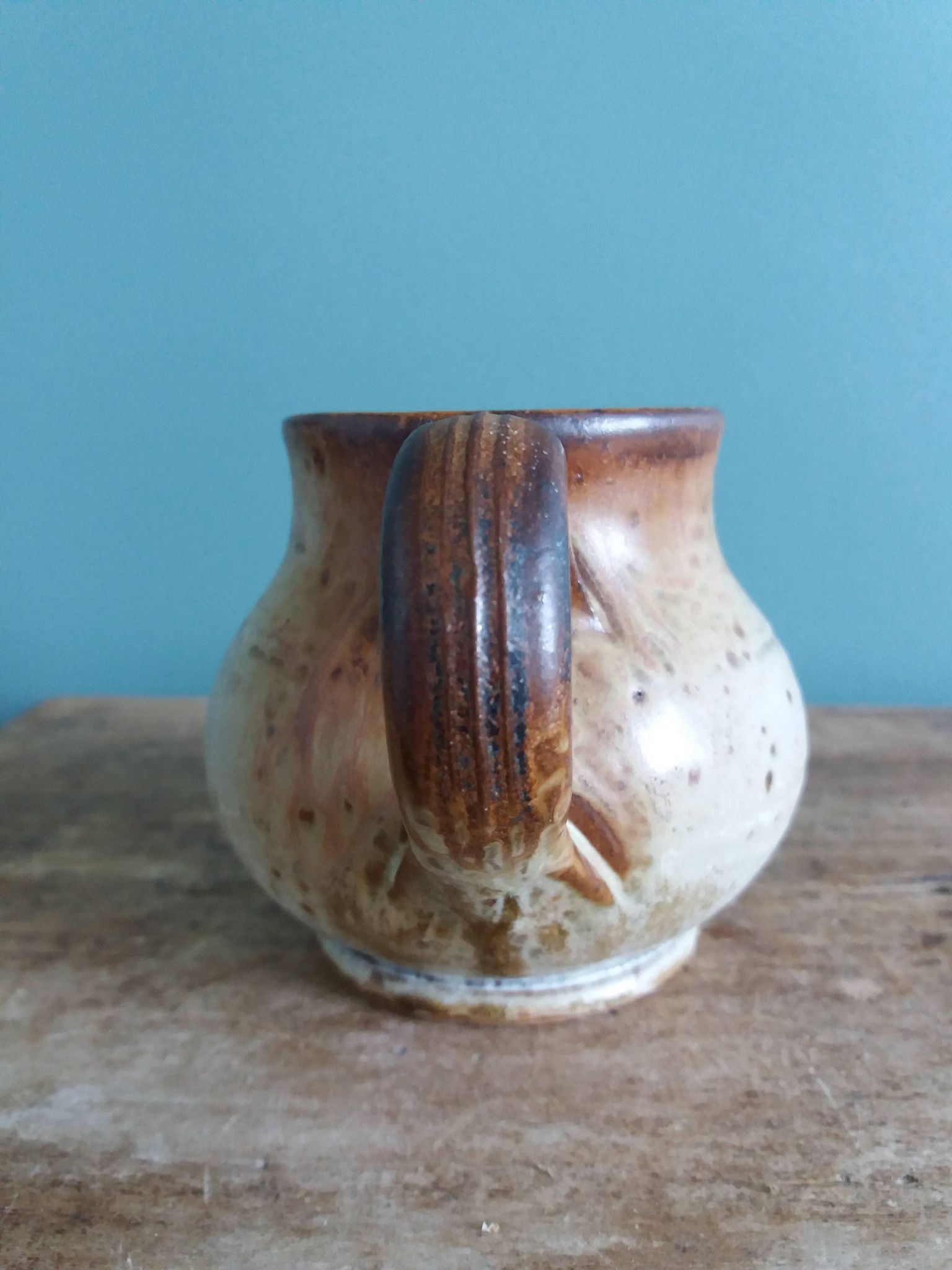 Milk jug, stoneware pitcher from Puisaye, Jean-Pierre Prud'homme