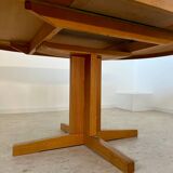 Vintage 70s Scandinavian design oak extendable table