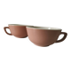 Set of two powder pink Villeroy & Boch cups, 1950s style