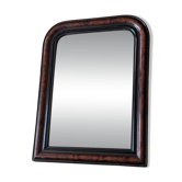 Antique Louis Philippe mirror in black and brown.