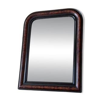 Antique Louis Philippe mirror in black and brown.