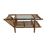 Coffee table, rattan magazines 1950