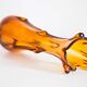 Artistic yellow glass vase from the mid-century, Tarnowiec, Sulczan, Europe, 1970s.