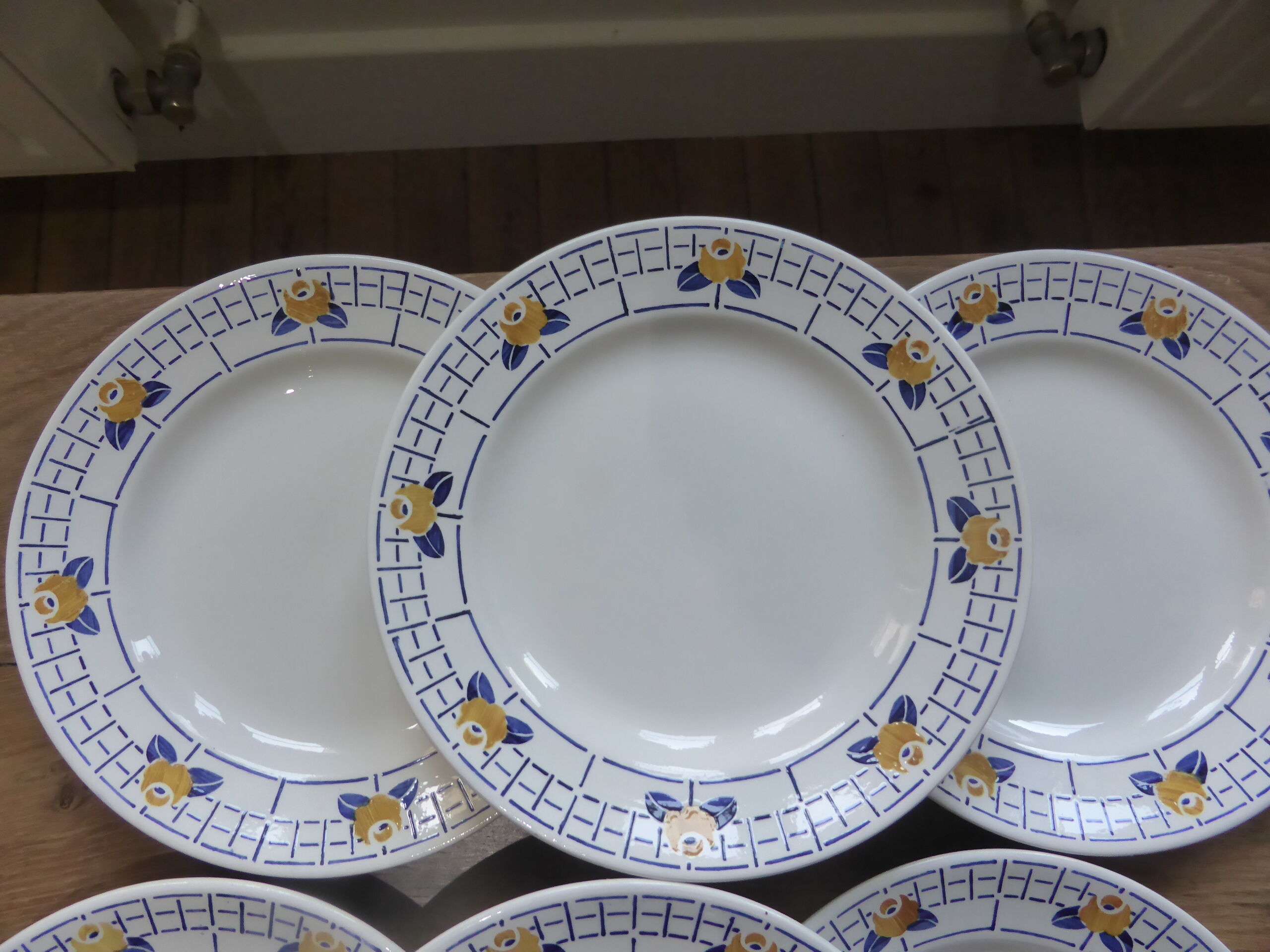 6 flat plates Digoin Sarreguemines model Ribeauville 200887