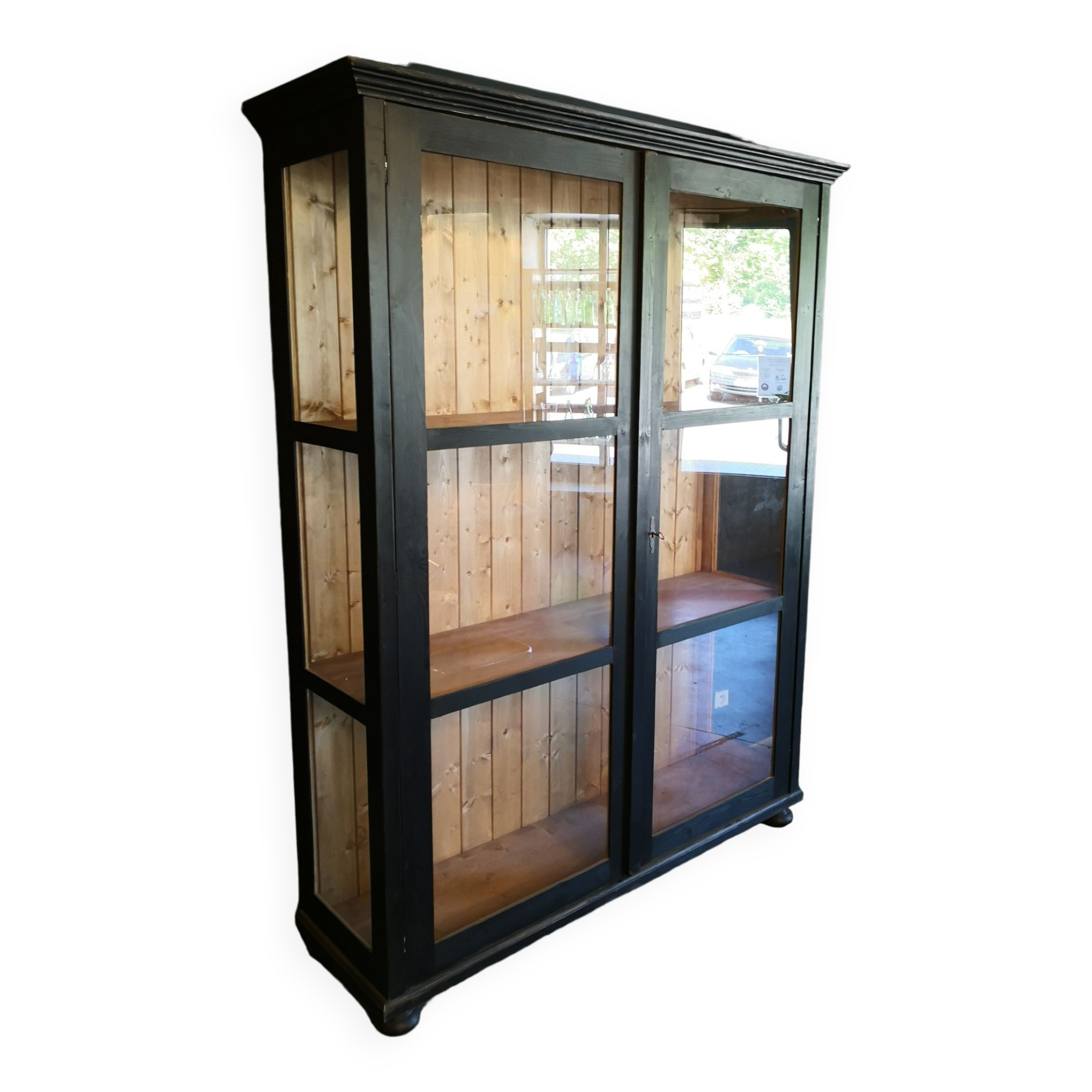 Large glazed Parisian wardrobe, showcase.