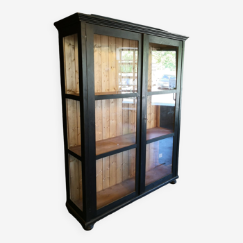 Large glazed Parisian wardrobe, showcase.