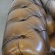 Fauteuil Chesterfield vintage en cuir de vache anglais