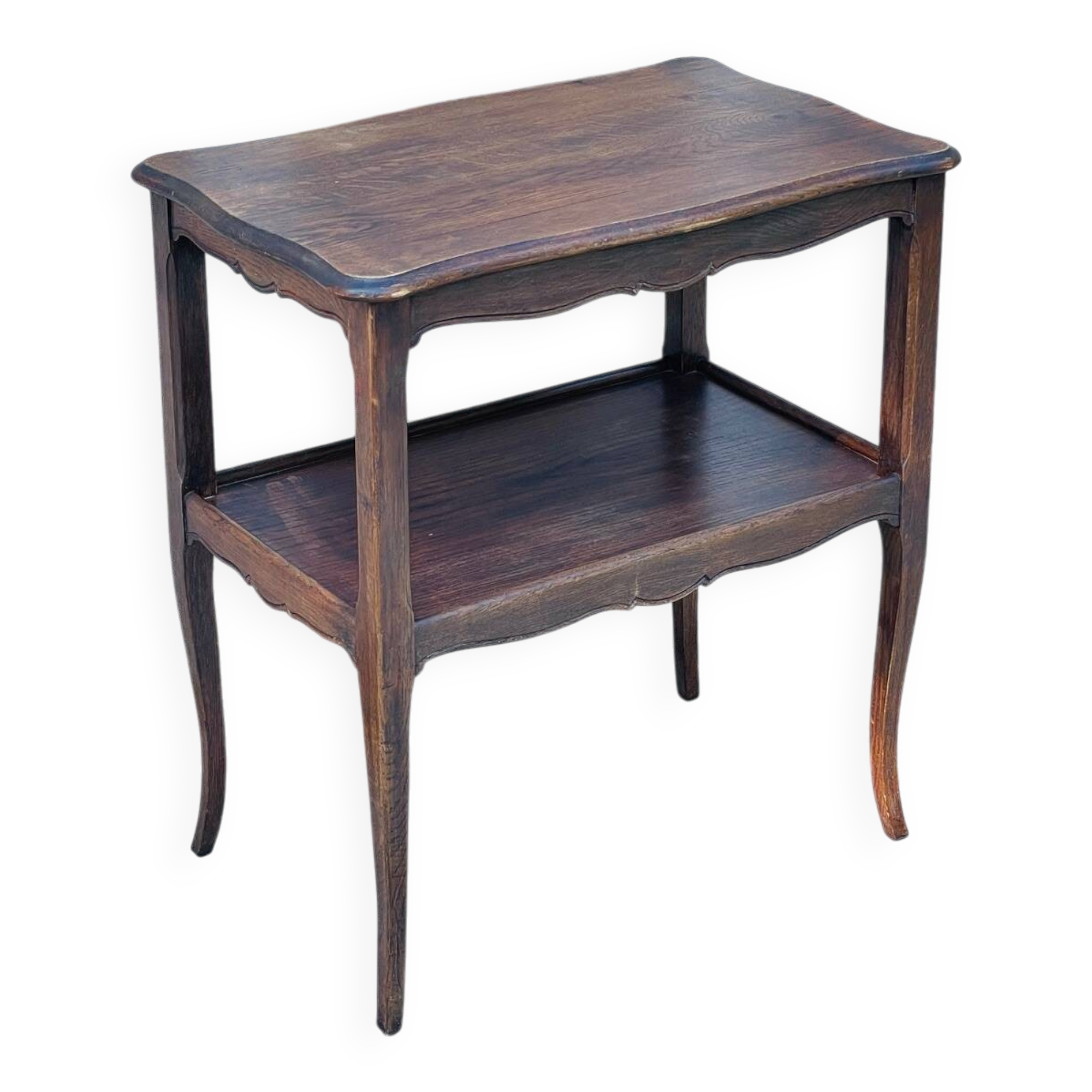 Desserte solid wood shelf and curved legs vintage