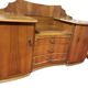 Coiffeuse anglaise art déco en noyer, vintage 1950