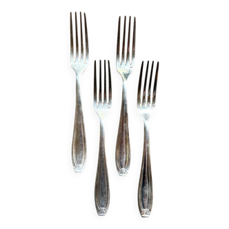 4 silver-plated forks