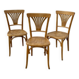 Set of 3 art deco bistro chairs