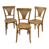 Set of 3 art deco bistro chairs