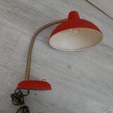Vintage red adjustable desk lamp