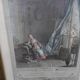 Duo of antique prints framed with canopies