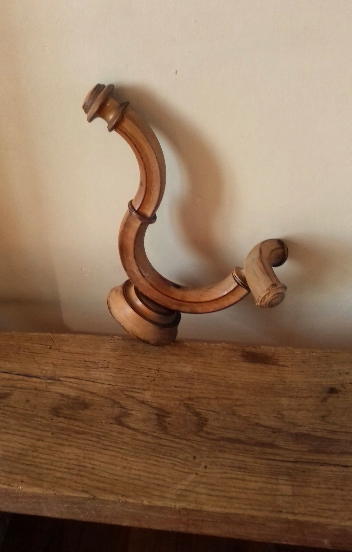Coat holder vintage light wood