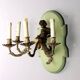 Antique wall light in gilded metal and bronze, Italy, 20th century