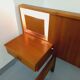 Vintage Scandinavian style double bed in teak from the 60s with integrated bedside lights