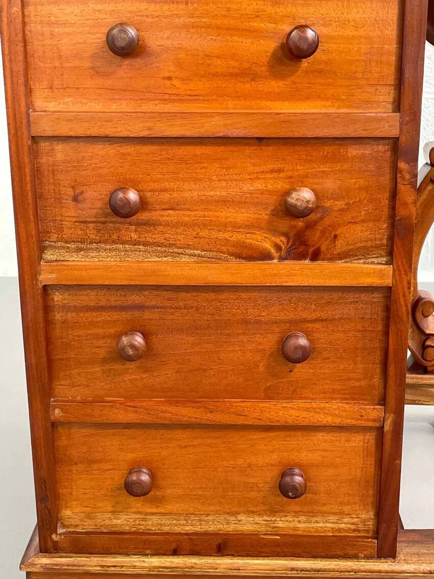 20th century Davenport desk with walnut piano top