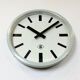 Grey Industrial Wall Clock from TN, 1960s