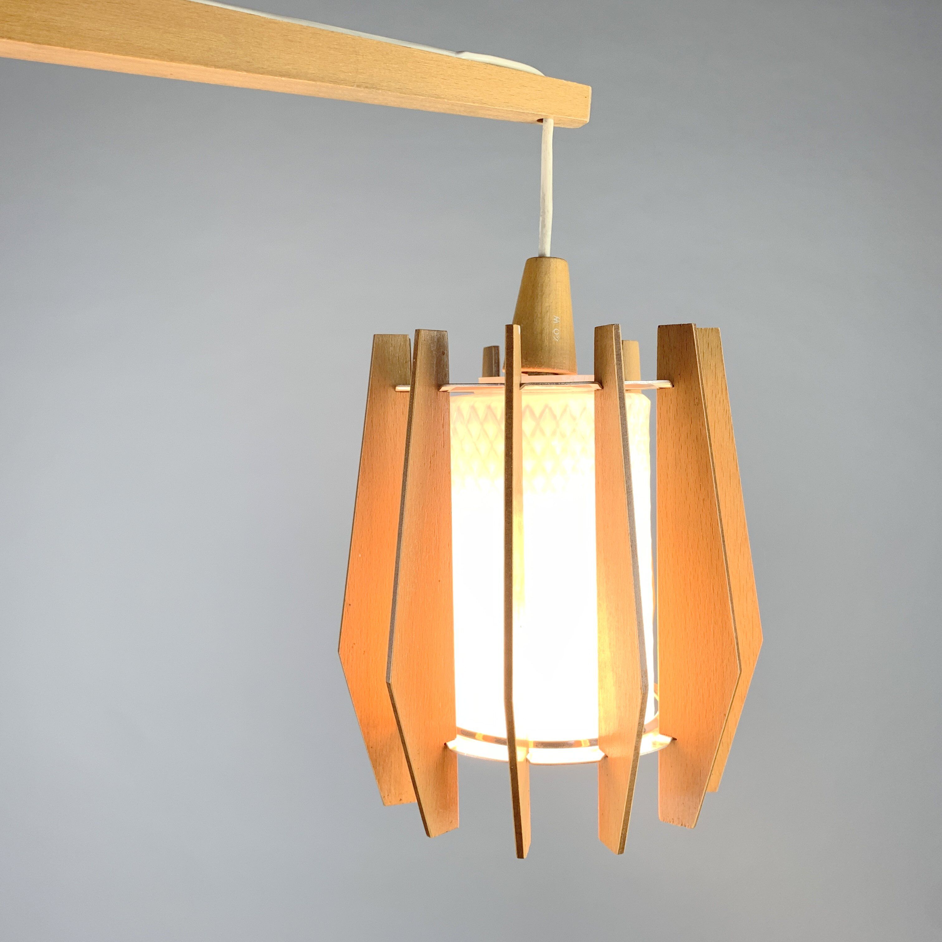 Mid-centrury Wooden Wall Lamp by Drevo Humpolec, Czechoslovakia, 1960's