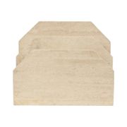 Vintage Travertine Natural Stone Magazine Rack – 1970s