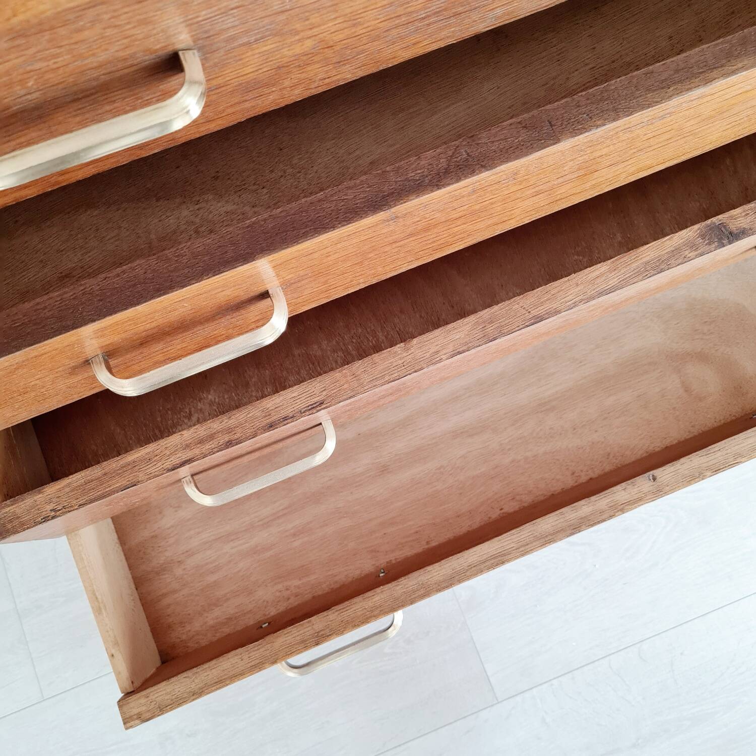Scandinavian secretary desk - showcase chest of drawers