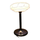Lampe vintage chrome et globe tulipe verre Clichy