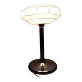 Vintage chrome lamp and globe tulip glass Clichy