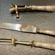 Silver-plated serving cutlery for leg of lamb