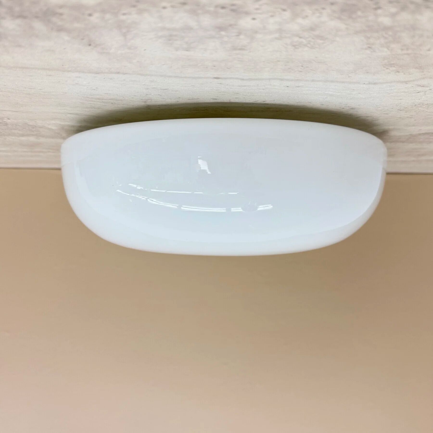 Gispen ceiling lamp Dutch design opaline glass, 1930s