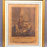 "La Soirée D'Hyver" original colour engraving of 1774