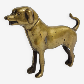 Old brass dog, 8 cm