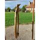 Miroir ovale en bois et stuc doré 19ème