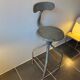 Nicolle industrial architect high chair swivel up adjustable metal gray 1950