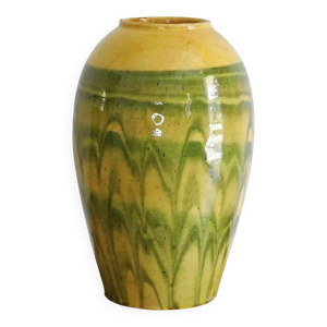 vase ancien français - jaune