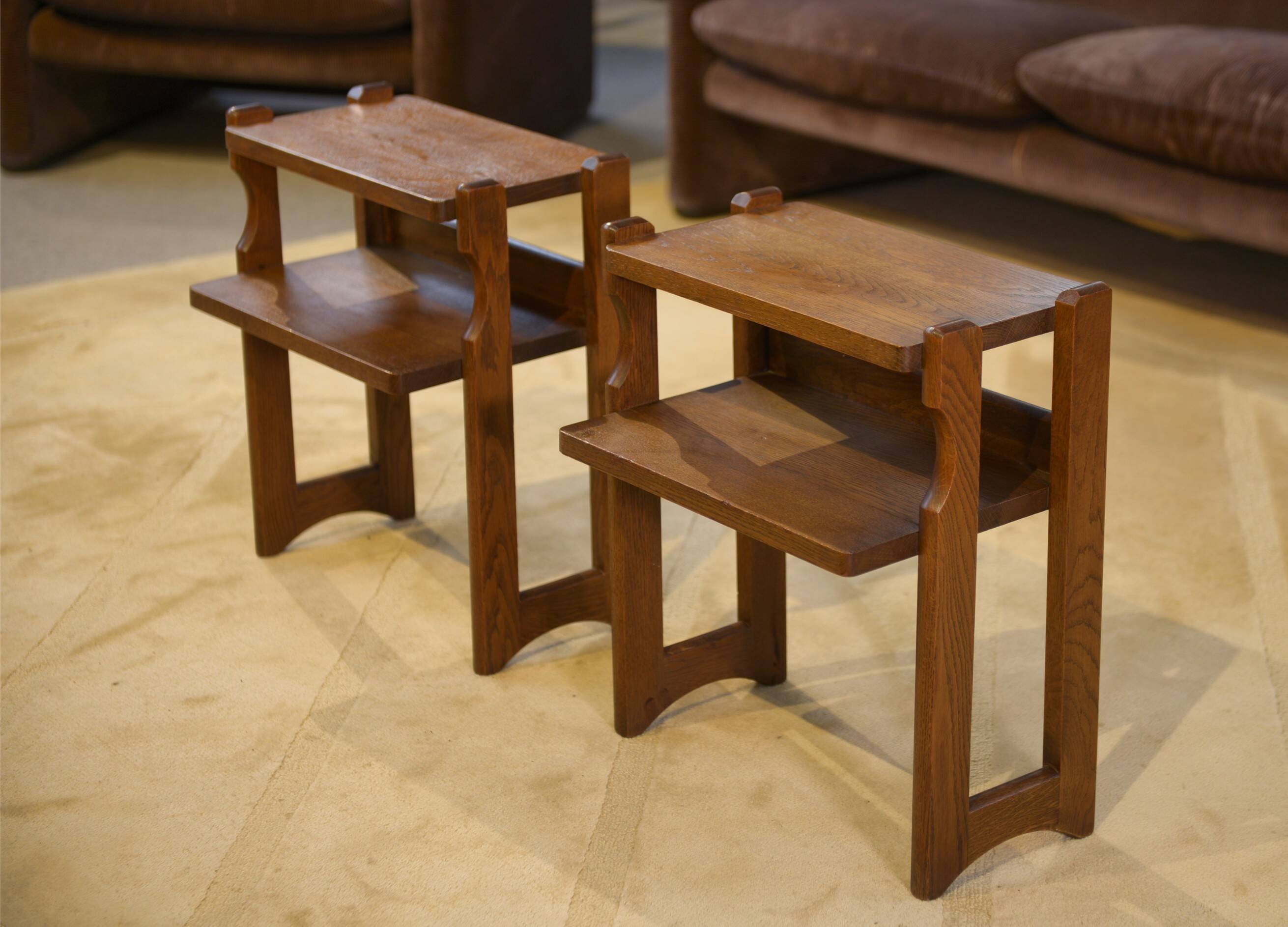 Pair of bedside tables by Guillerme and Chambron for "Votre Maison" 1960s