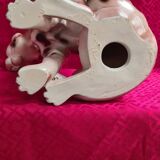ceramic panther 1975 glazed very good condition 35x25