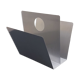 70s brushed steel magazine rack