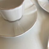 Set of 6 cups in glazed earth with Pierre Motton godrons in Gien 1960