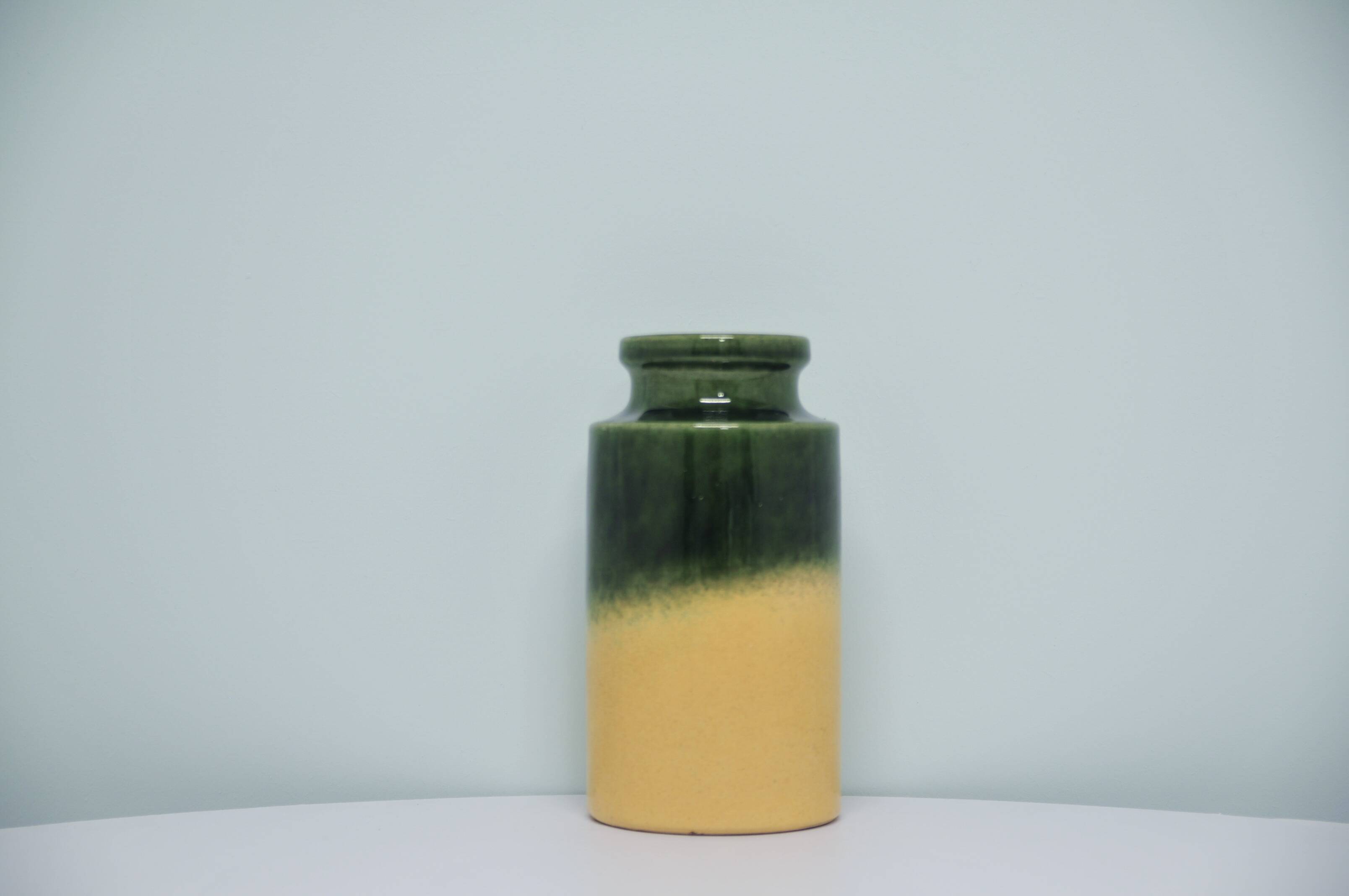 vintage beige & green West Germany vase Scheurich