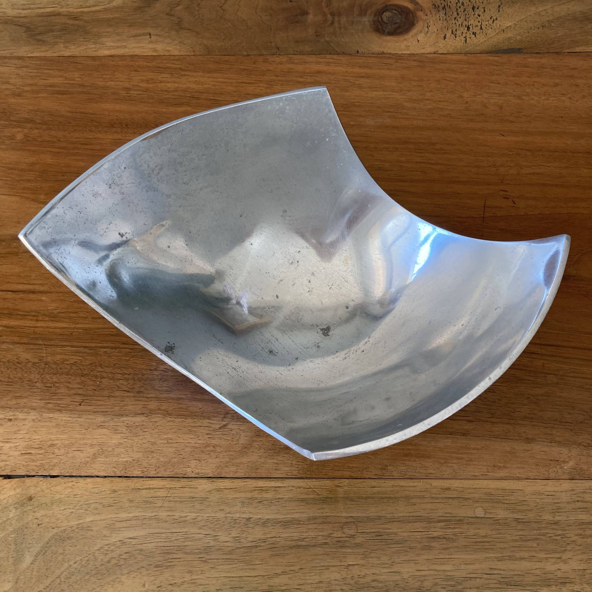 Space Age aluminum fruit bowl probably from the 1970s