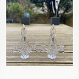 Paire de chandeliers en cristal