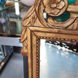 Louis XIV mirror in carved gilded wood, 18th century - 75 cm