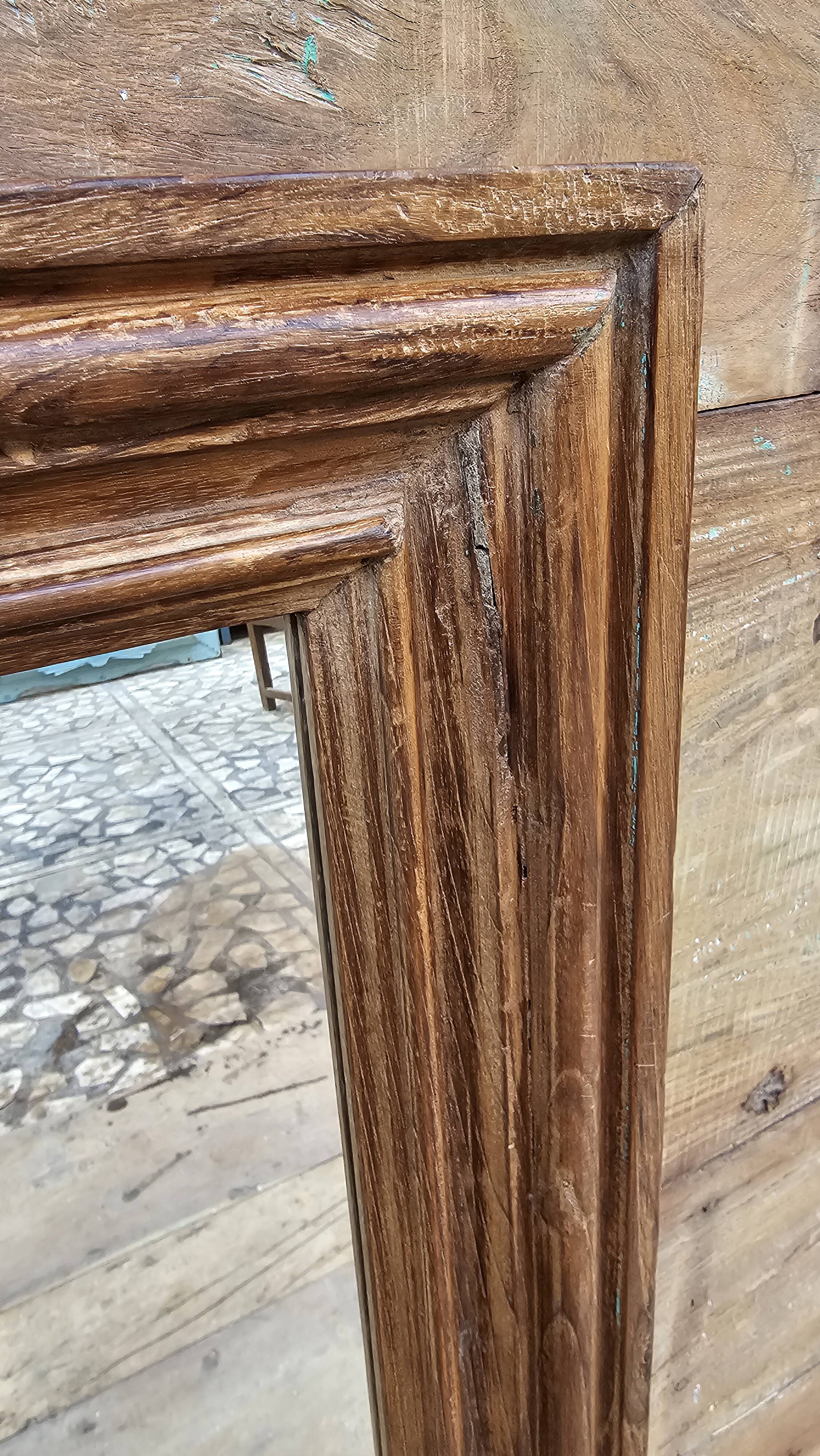 Burmese teak mirror