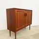 Small teak buffet with 2 doors, vintage Scandinavian style.